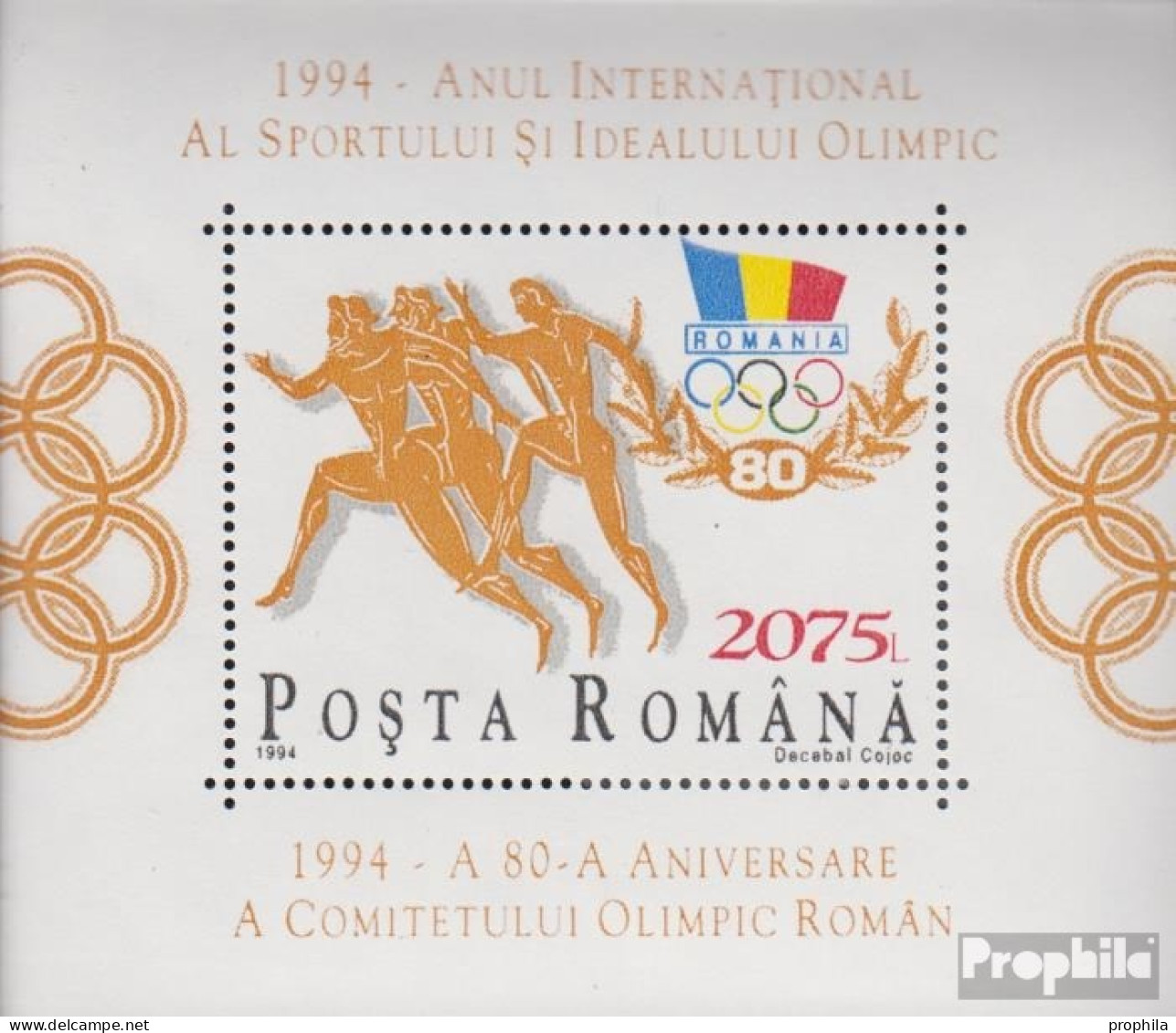 Rumänien Block291 (kompl.Ausg.) Postfrisch 1994 100Jahre IOC - Ungebraucht