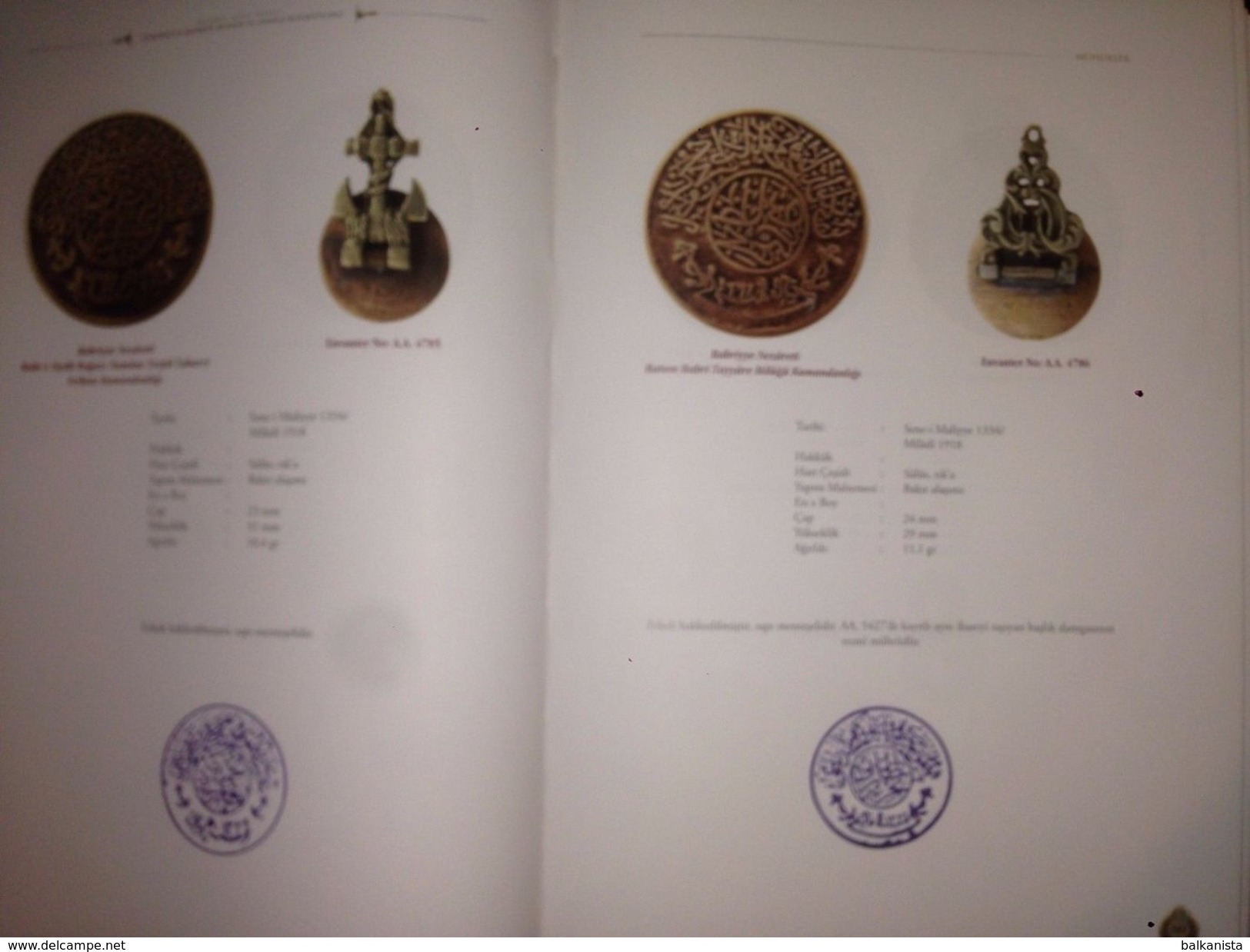 Collection Of Ottoman Naval Seals And Stamps 2 Bound Istanbul Naval Museum - Motivkataloge