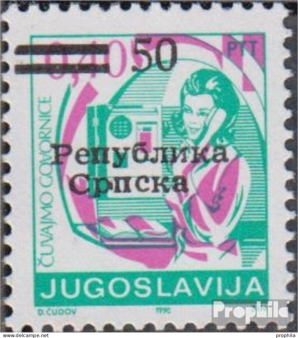 Bosnien - Serbische Republ. 3C Gezähnt 12 1/2 Postfrisch 1992 Aufdruckausgabe - Serbia