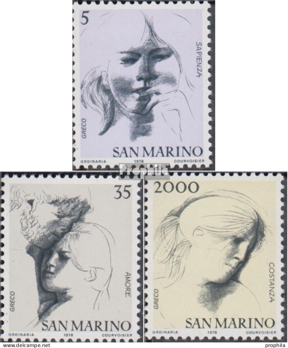 San Marino 1162-1164 (kompl.Ausg.) Postfrisch 1978 Die Ziviltugenden - Ungebraucht