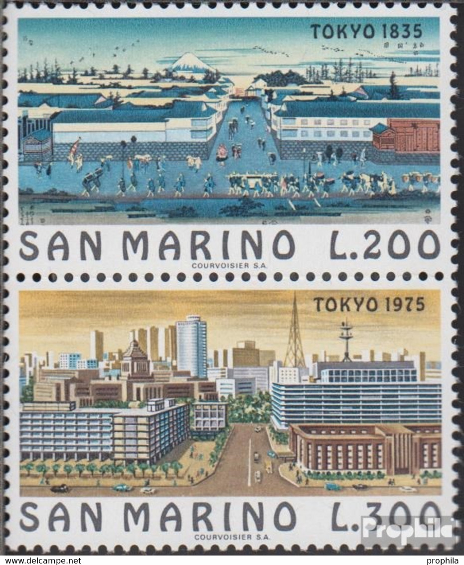 San Marino 1097-1098 Paar (kompl.Ausg.) Postfrisch 1975 Weltstädte - Ungebraucht