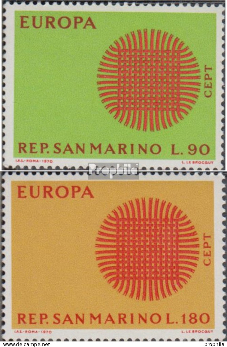 San Marino 955-956 (kompl.Ausg.) Postfrisch 1970 Europa - Ungebraucht