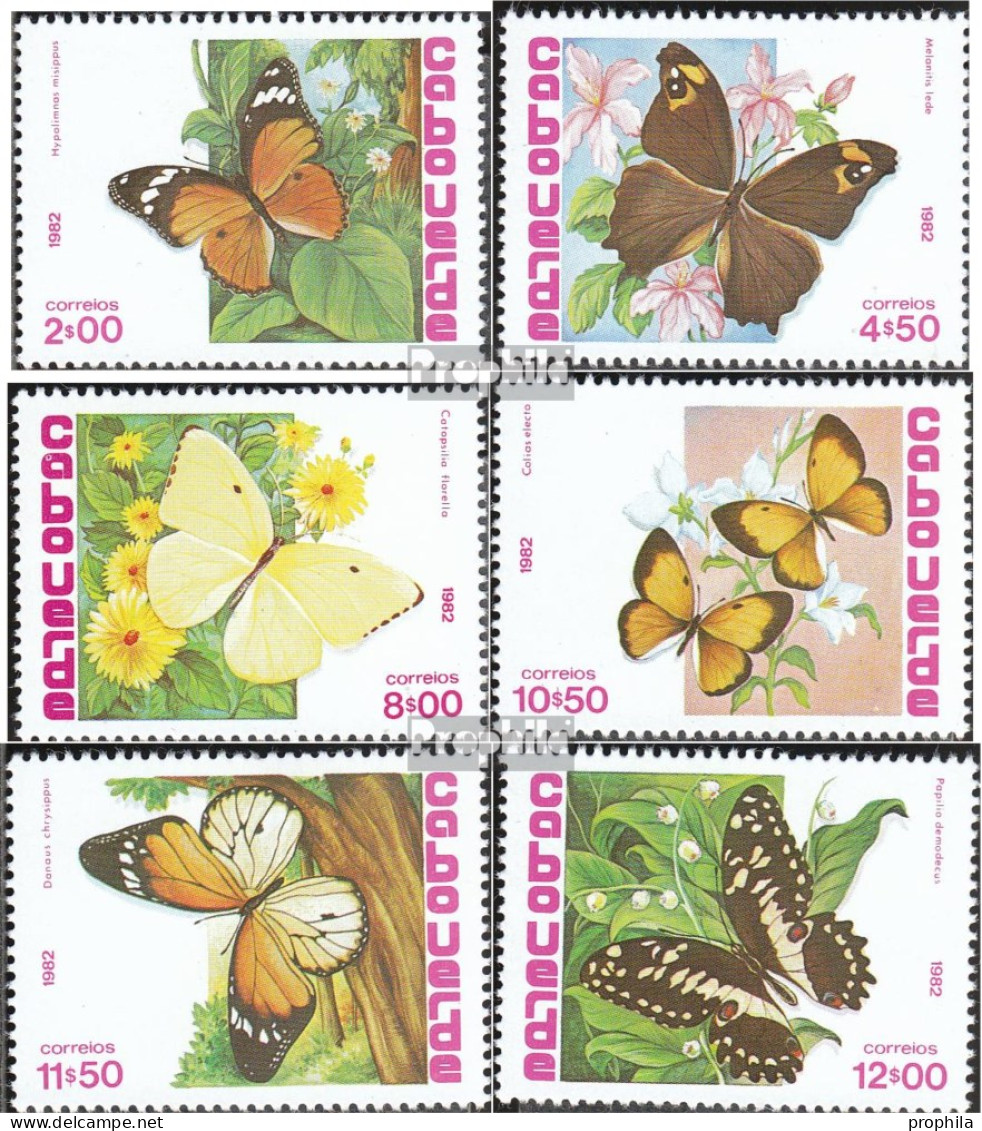 Kap Verde 467-472 (kompl.Ausg.) Postfrisch 1982 Schmetterlinge - Kap Verde