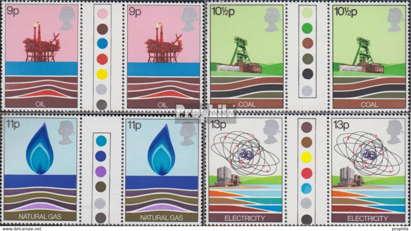 Großbritannien 756-759 Zwischenstegpaare (kompl.Ausg.) Postfrisch 1978 Energie - Unused Stamps