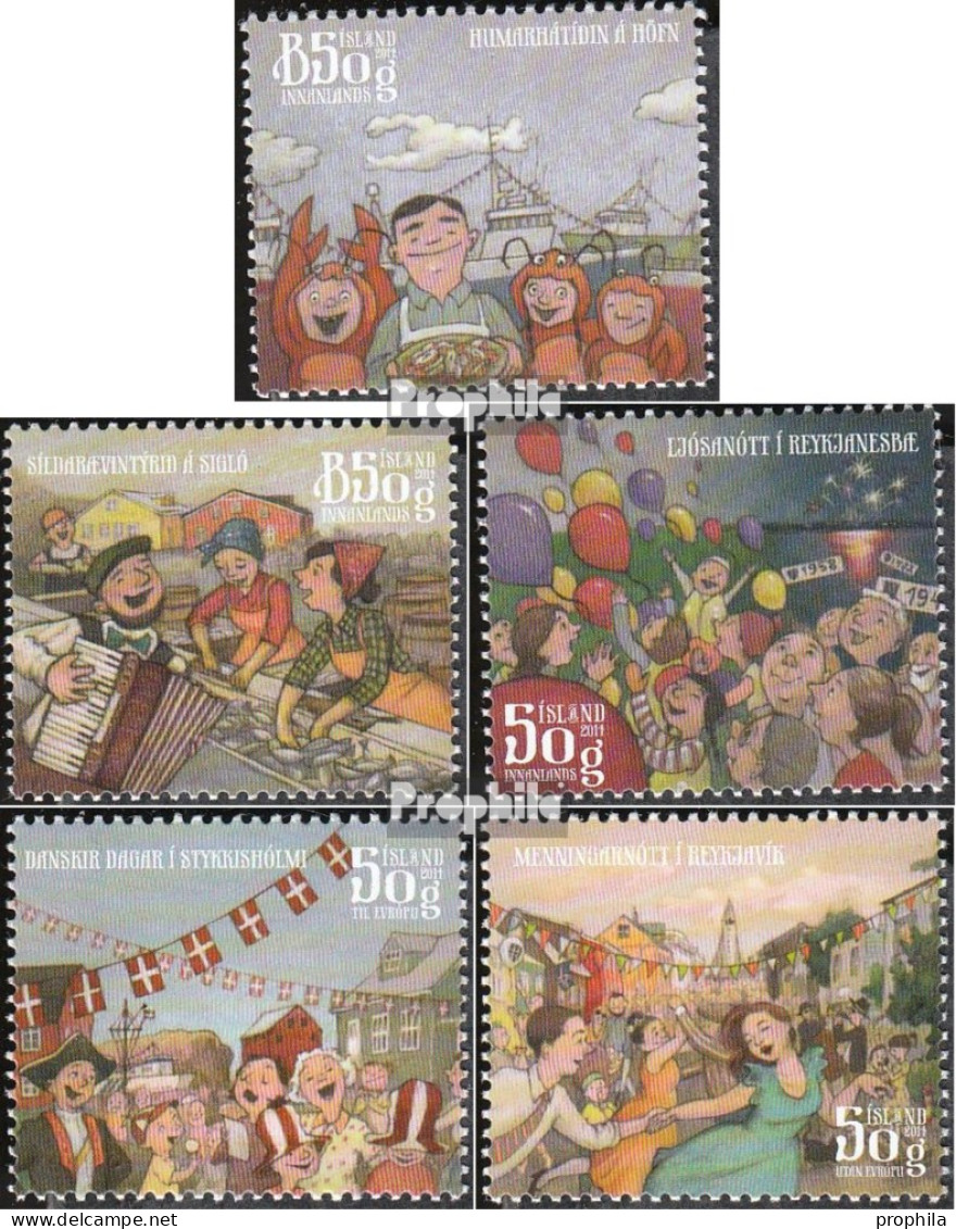 Island 1426-1430 (kompl.Ausg.) Postfrisch 2014 Feste - Nuevos