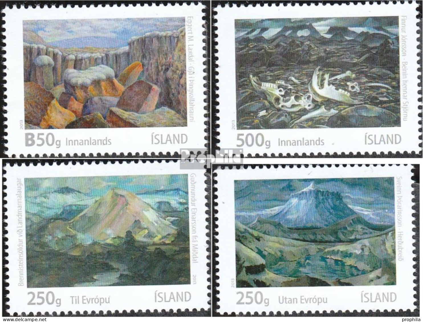 Island 1407-1410 (kompl.Ausg.) Postfrisch 2013 Kunst - Unused Stamps