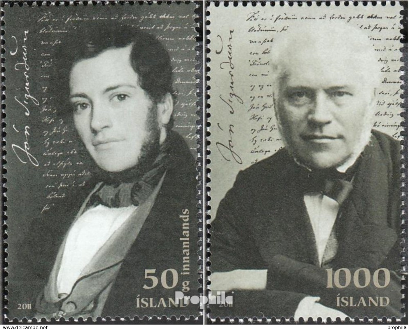Island 1323-1324 (kompl.Ausg.) Postfrisch 2011 Jon - Unused Stamps
