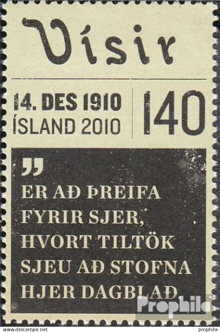 Island 1295 (kompl.Ausg.) Postfrisch 2010 Visir - Neufs