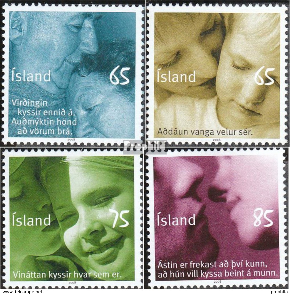 Island 1187-1190 (kompl.Ausg.) Postfrisch 2008 Gruß - Unused Stamps