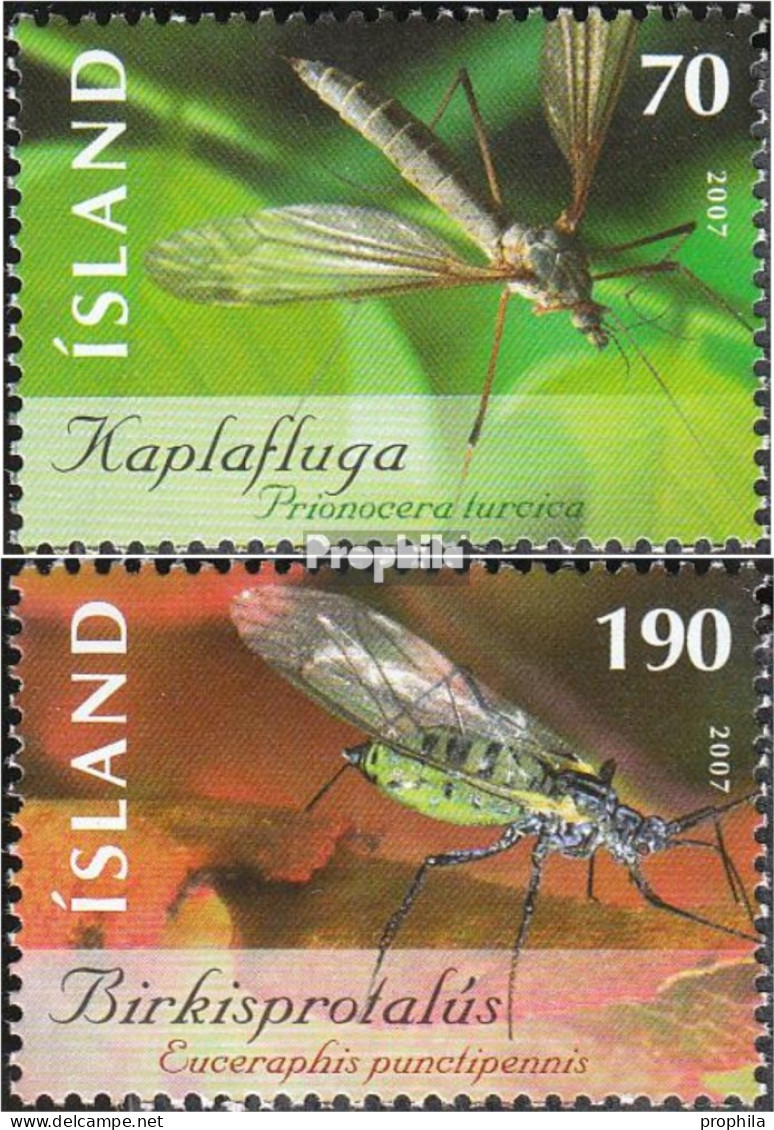 Island 1180-1181 (kompl.Ausg.) Postfrisch 2007 Insekten - Ungebraucht