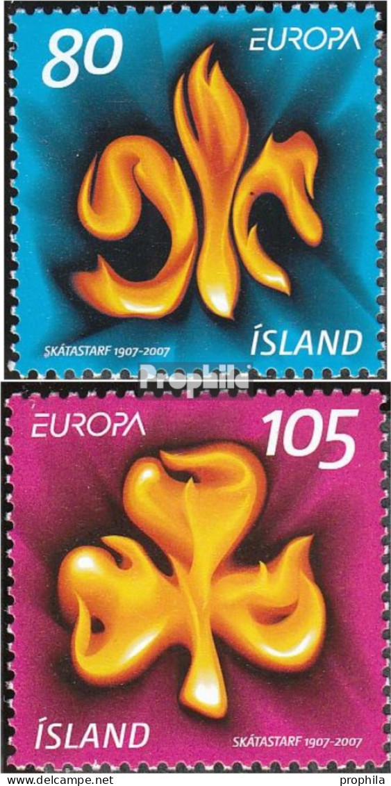 Island 1168-1169 (kompl.Ausg.) Postfrisch 2007 Europa - Pfadfinder - Unused Stamps