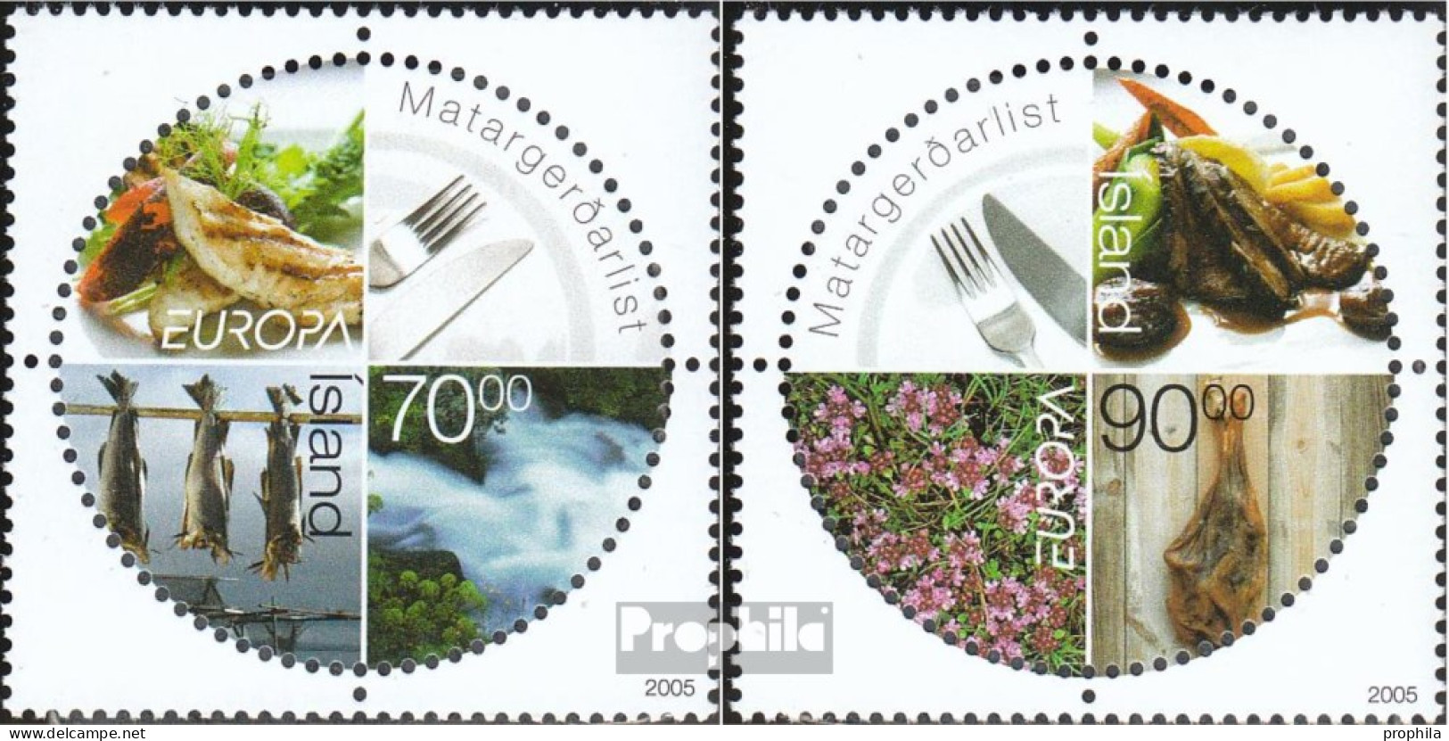 Island 1102-1103 (kompl.Ausg.) Postfrisch 2005 Gastronomie - Unused Stamps