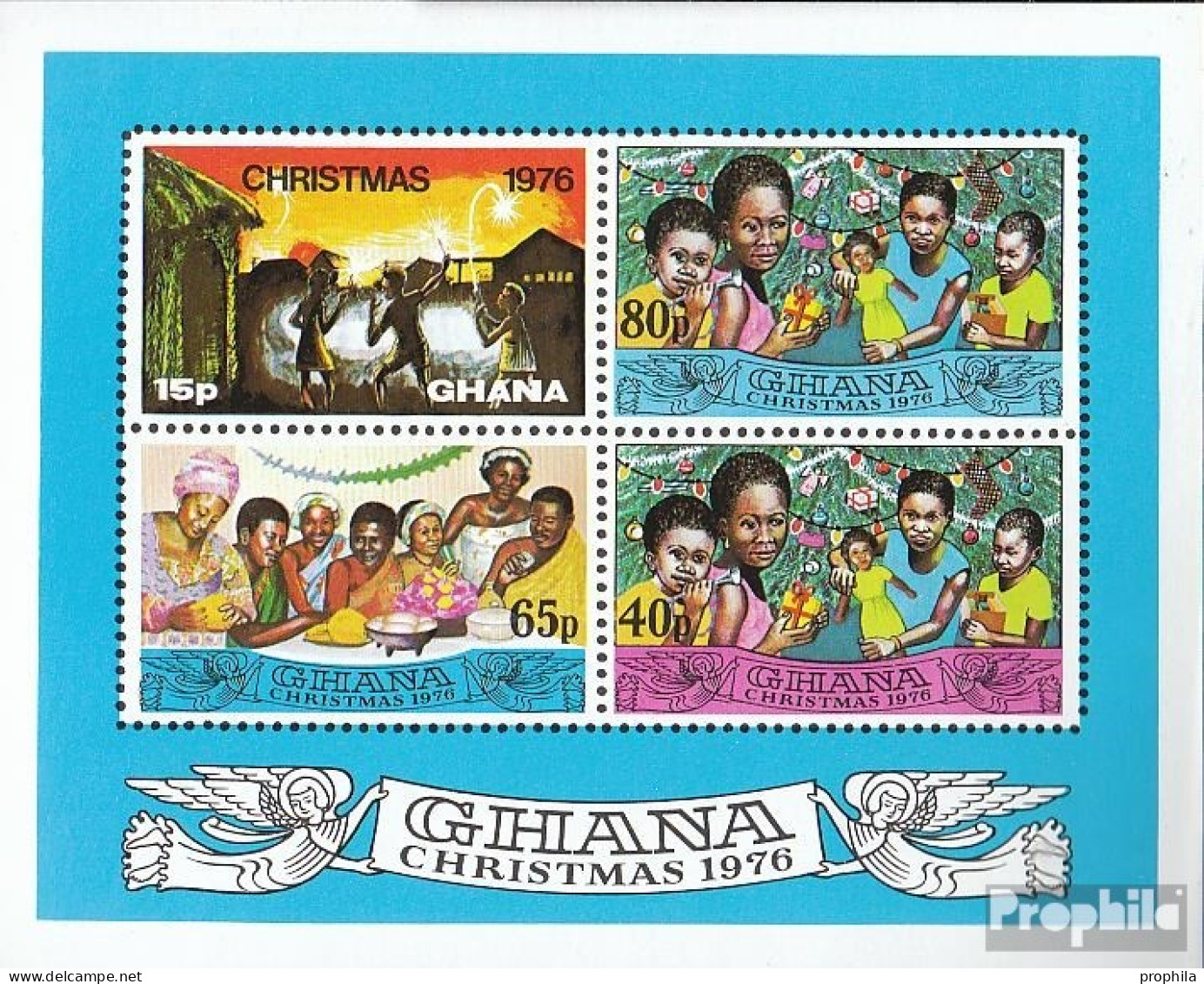 Ghana Block67 (kompl.Ausg.) Postfrisch 1976 Weihnachten - Ghana (1957-...)