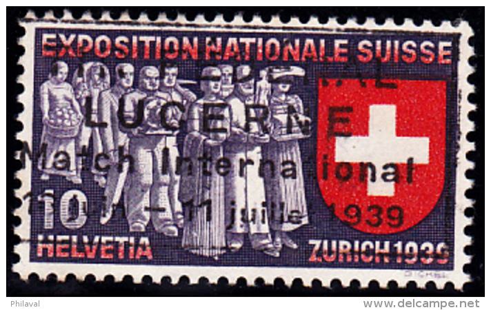 No 220 - Oblitération : Tir Lucerne - Match International - 1939 - Oblitérés