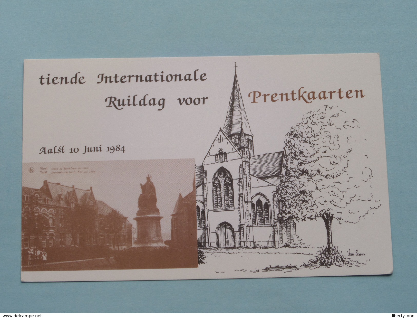 Tiende Internationale Ruildag Voor Prentkaarten () AALST - Anno 1984 ( Zie Foto Details ) ! - Bourses & Salons De Collections