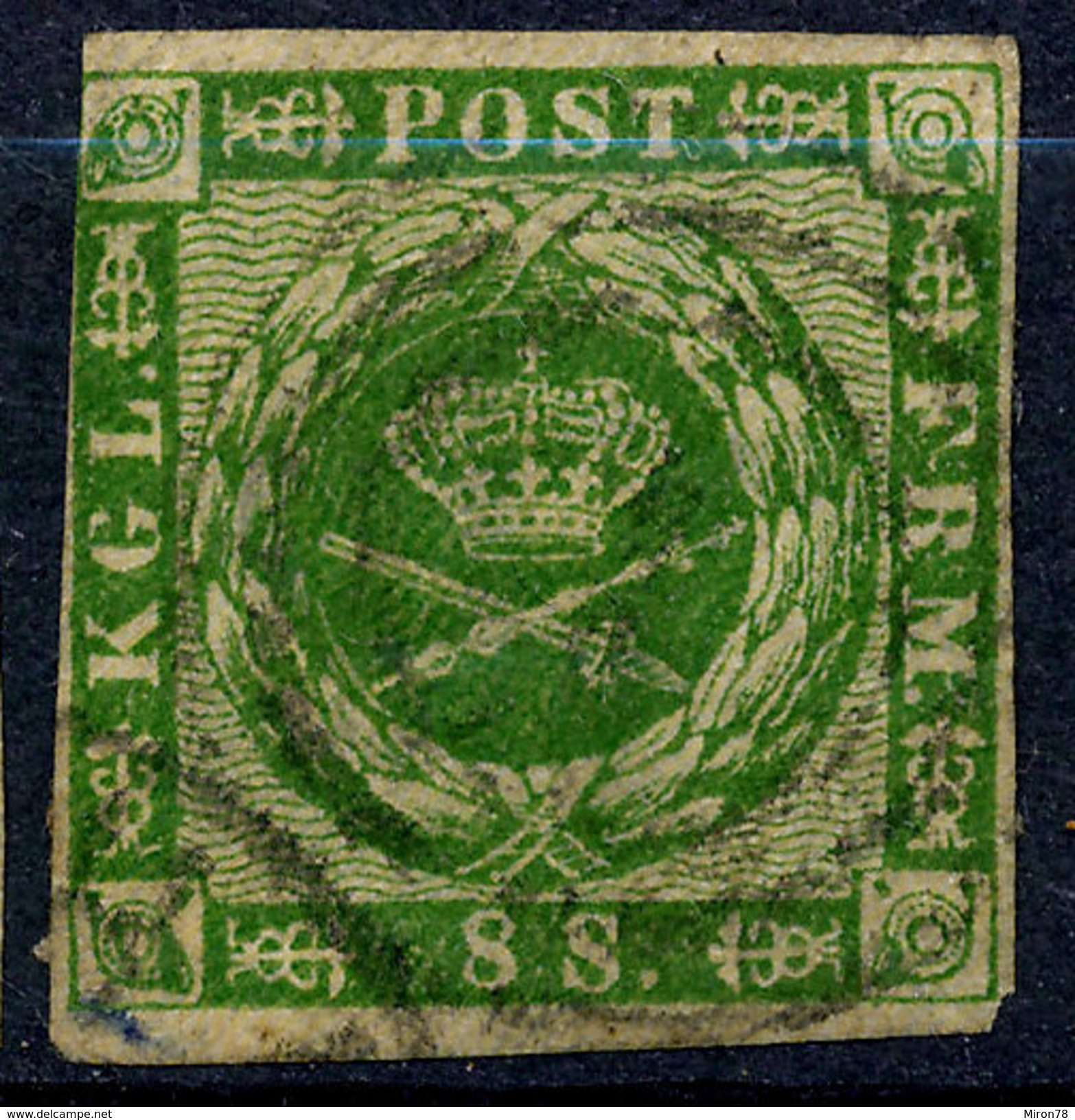 Stamp  Denmark 1854-58? 8s Used - Used Stamps