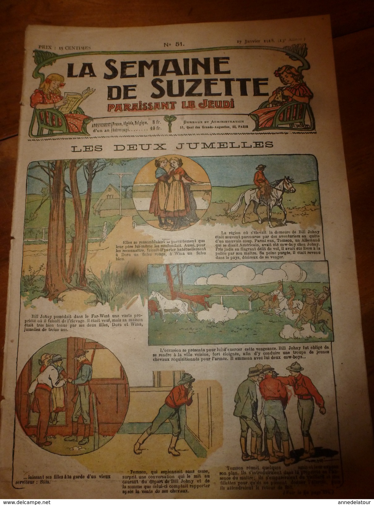 1918 L'ÂNE BELGE Un Ketje Bruxellois,Gavroche De Belgique, Conduisait En Sifflant Vers Un Pré Sa Bourrique Etc LSDS - La Semaine De Suzette