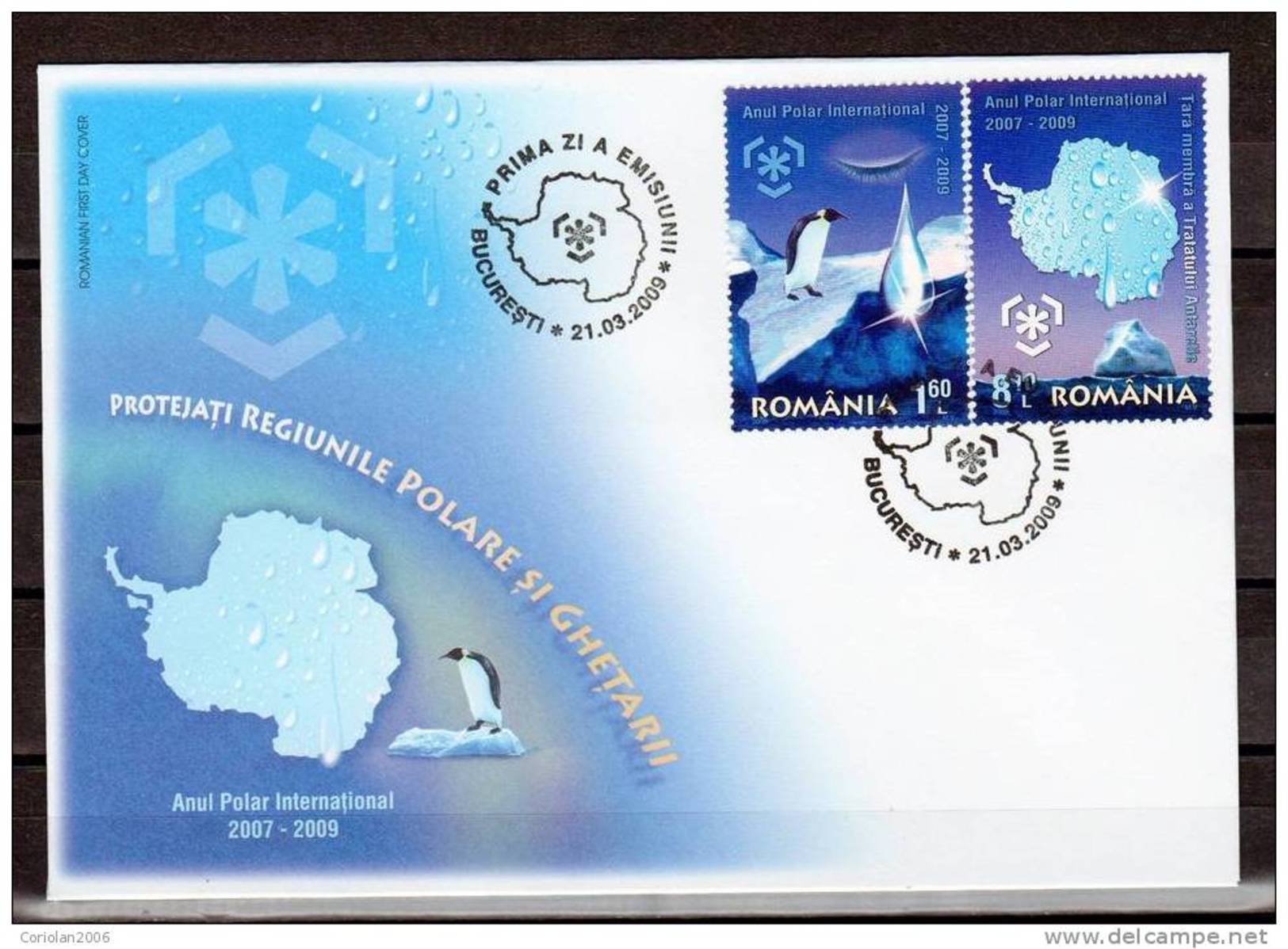 Romania / Preserve The Polar Region And Glaciers / FDC - Preservare Le Regioni Polari E Ghiacciai