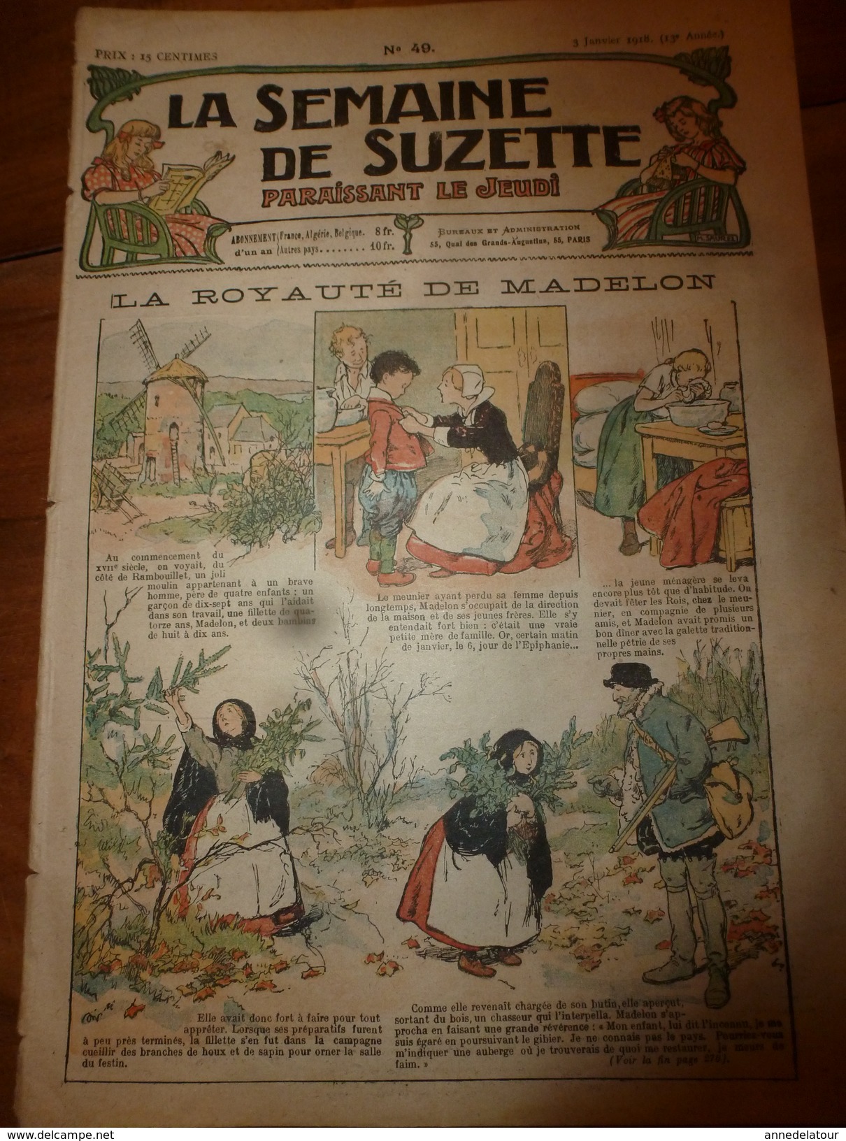 1918 La Royauté De MADELON;   Prière à NOËL; Etc    LSDS (La Semaine De Suzette) - La Semaine De Suzette