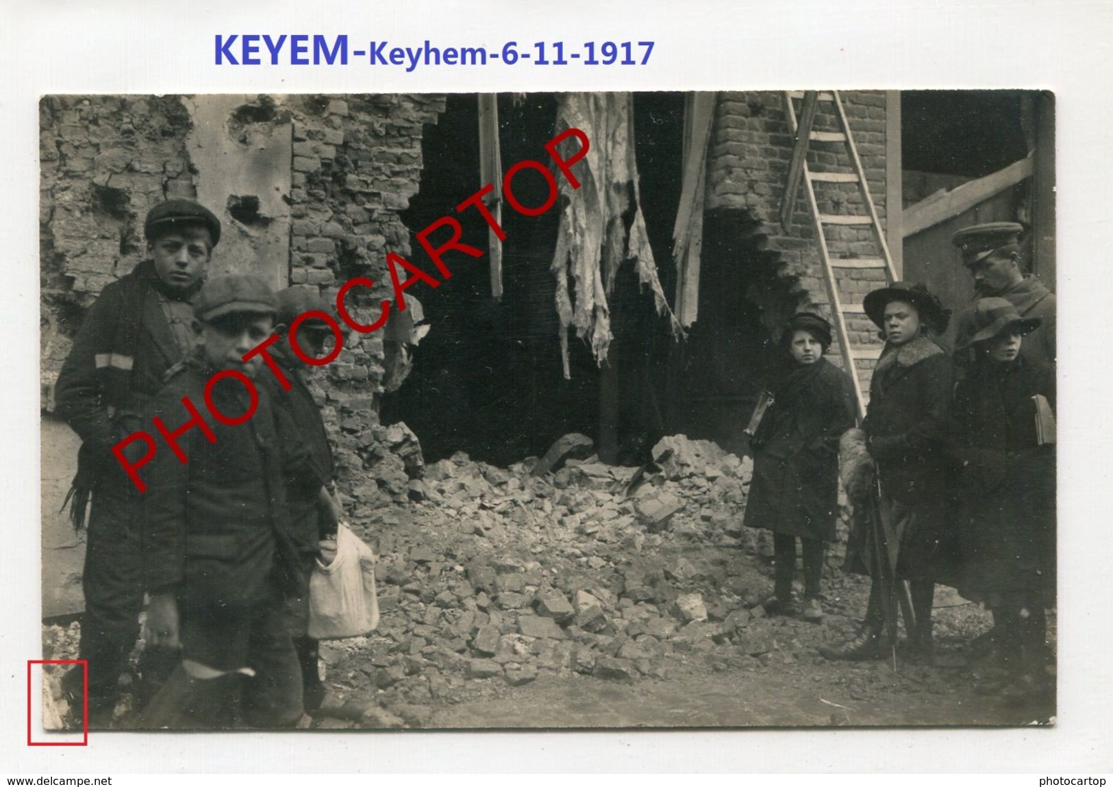 LICHTERVELDE Ou KEYEM-BOMBE Aerienne-6-11-17-CARTE PHOTO Allemande-Guerre 14-18-1 WK-BELGIEN-WESTFLANDERN - Lichtervelde
