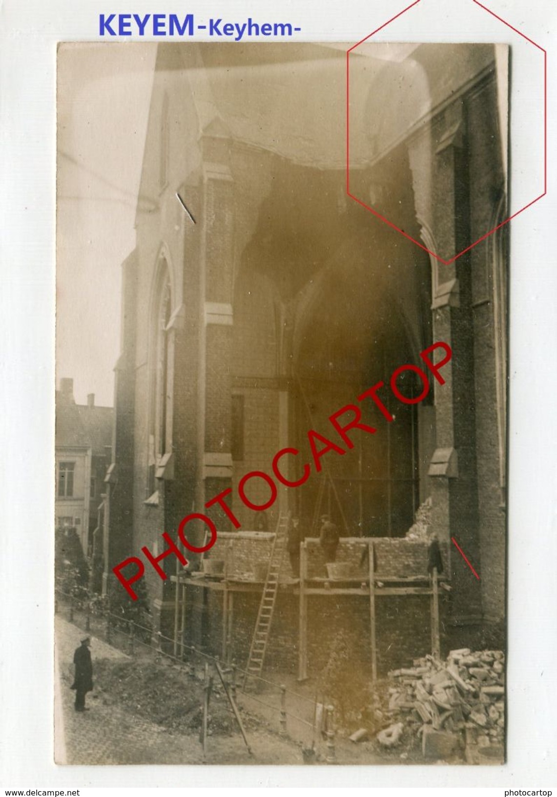 LICHTERVELDE Ou KEYEM-BOMBE Aerienne-CARTE PHOTO Allemande-Guerre 14-18-1 WK-BELGIEN-WESTFLANDERN - Lichtervelde