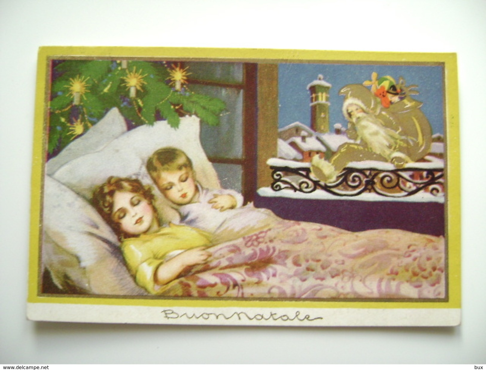 YEARS  30  DEGAMI   BUON NATALE  NOEL       BAMBINA  BAMBINO    POSTCARD USED    CONDITION PHOTO FORMATO PICCOLO - Altri & Non Classificati