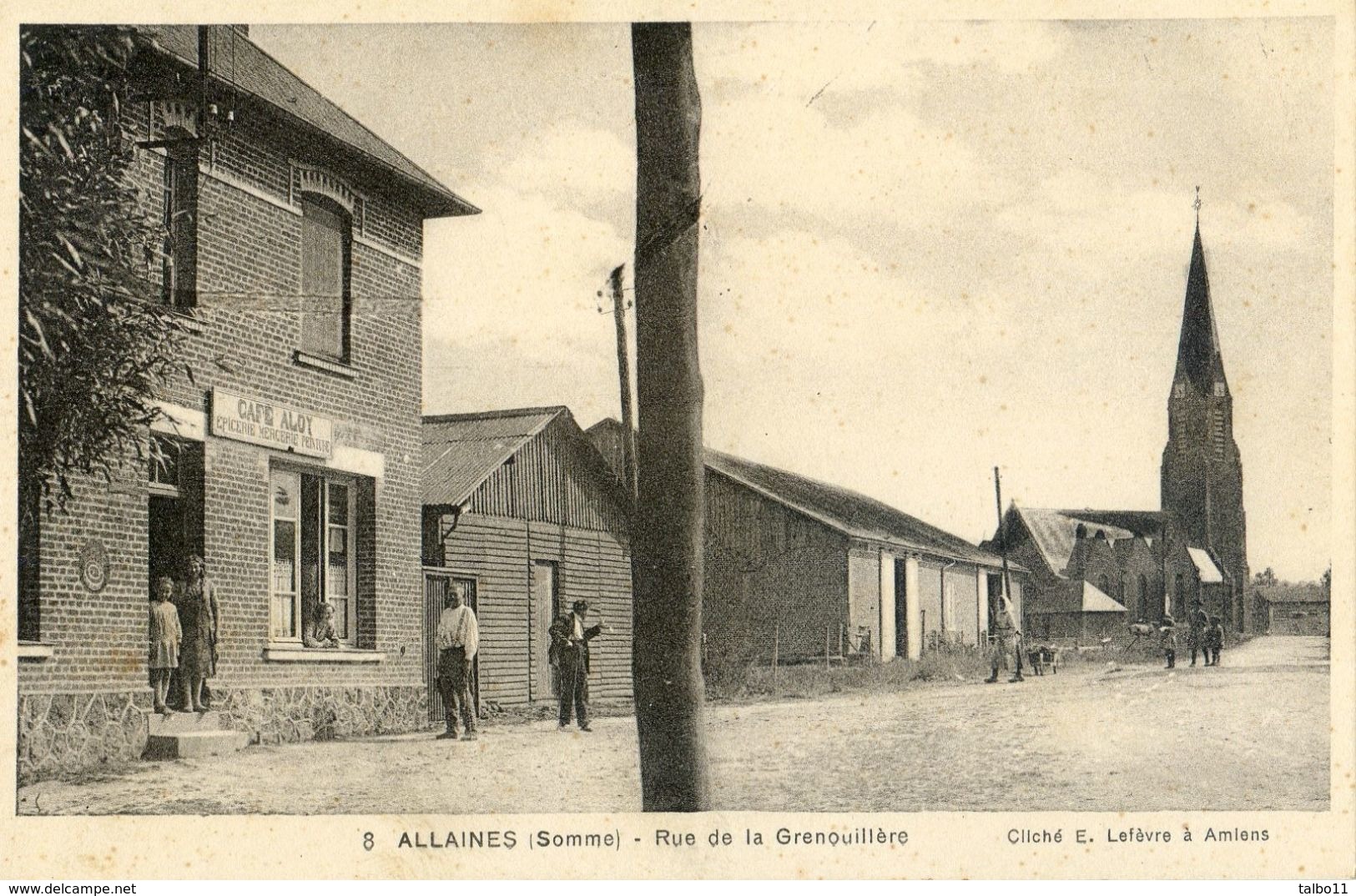 80 - Allaines - Rue De La Grenouillère - Café épicerie Mercerie Peinture Aloy - Allaines
