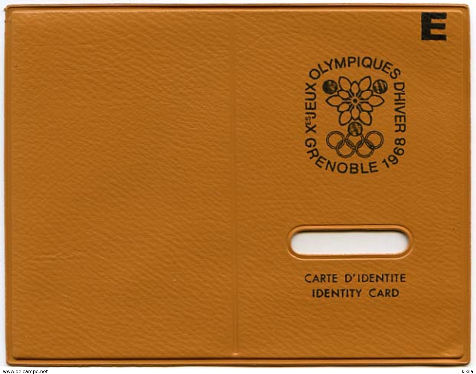 Etui Plastique Pour Carte D'identité E Xèmes Jeux Olympiques D'Hiver De GRENOBLE 1968  Olympic Games 68 - Other & Unclassified