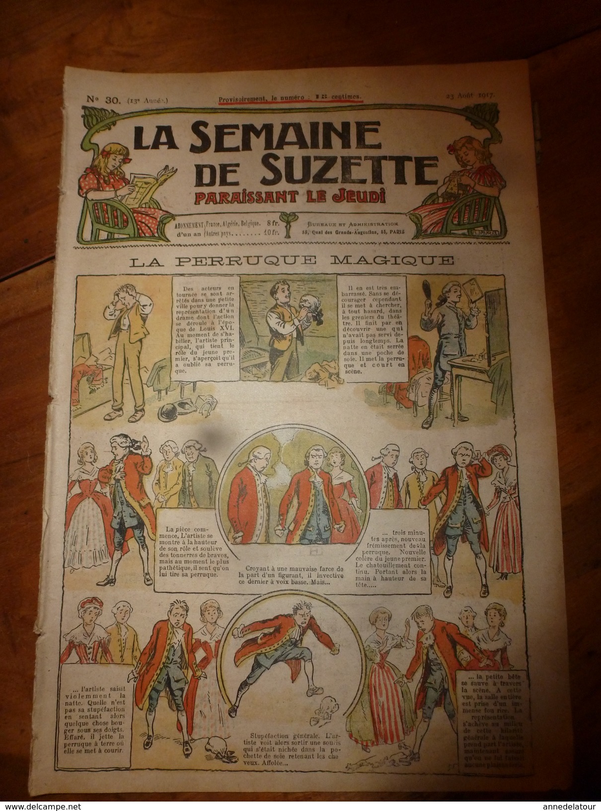 1917 La Perruque Magique; Bécassine Visite Le Camp De Soldats; Faire Un Abat-jour Patriotique ; Etc  LSDS - La Semaine De Suzette