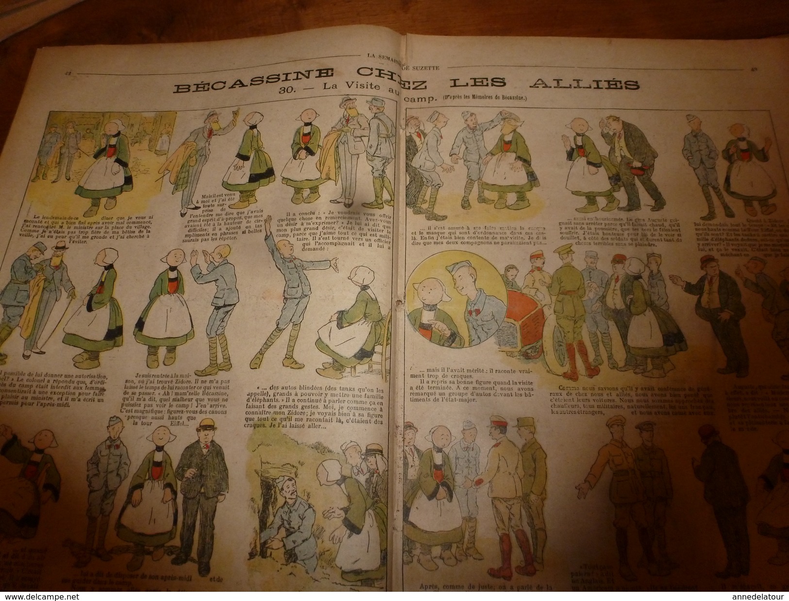 1917 La Perruque Magique; Bécassine Visite Le Camp De Soldats; Faire Un Abat-jour Patriotique ; Etc  LSDS - La Semaine De Suzette