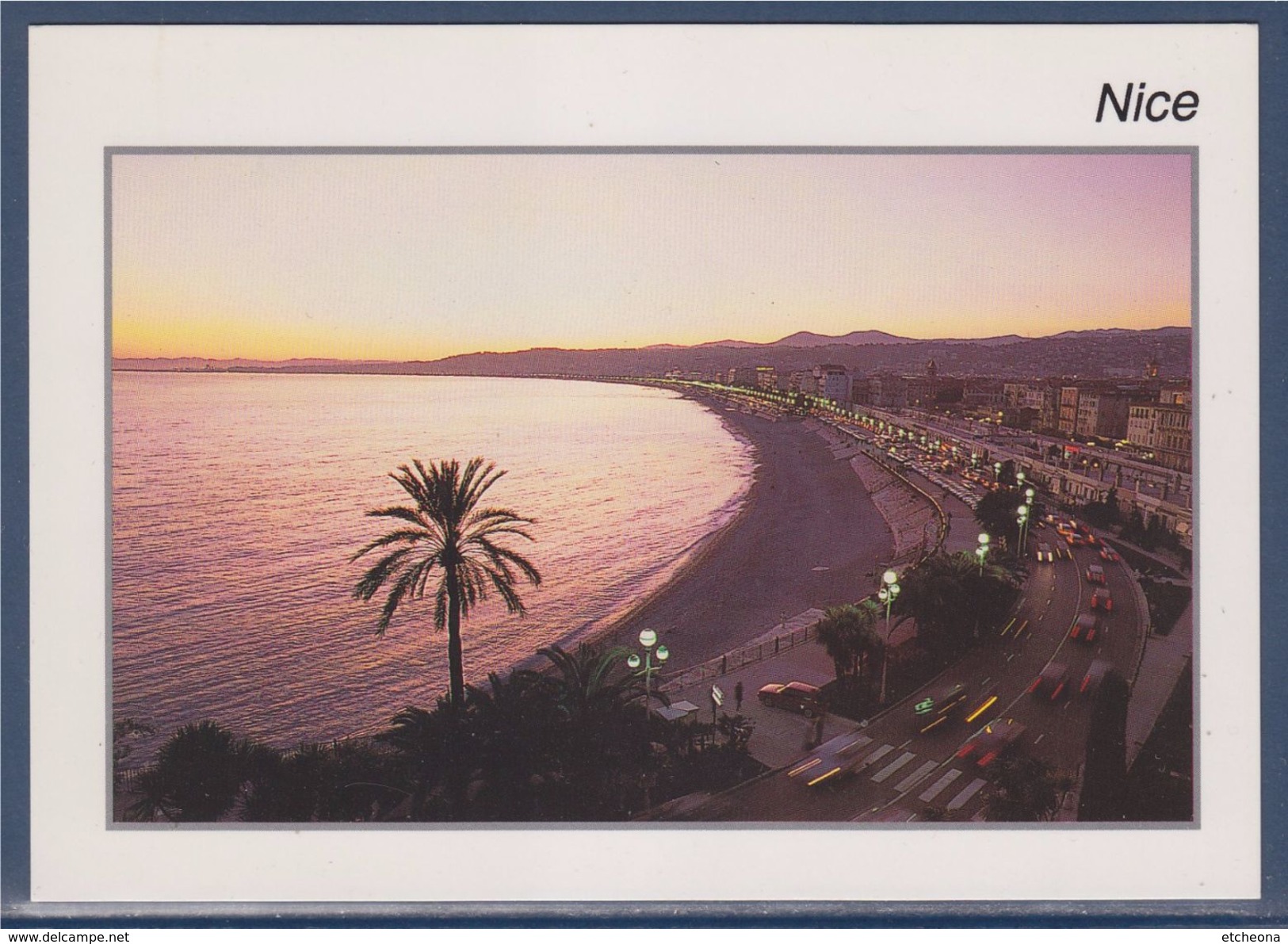 = Nice, French Riviera, Coucher De Soleil Sur La Promenade Des Anglais - Nice Bij Nacht