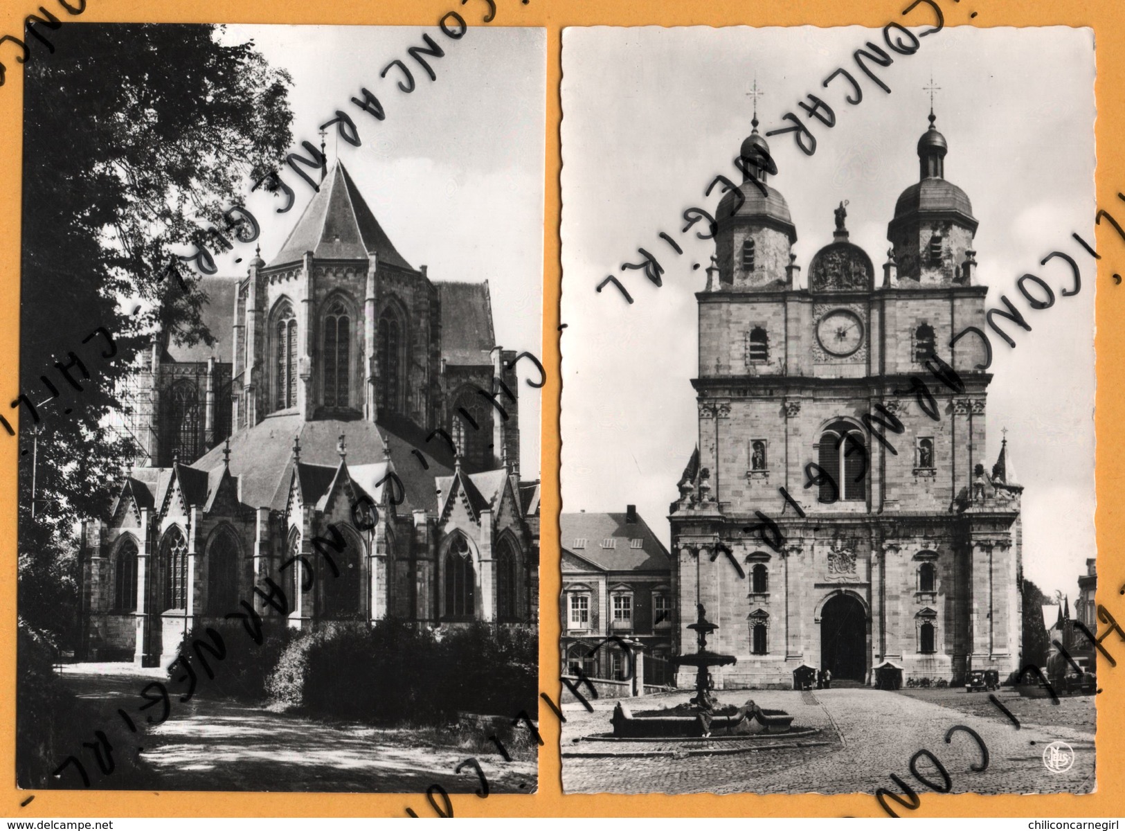 2 Cp - Saint Hubert En Ardenne - La Basilique - Le Chevet - CLEMENT LEFEVRE - THILL - NELS - Saint-Hubert