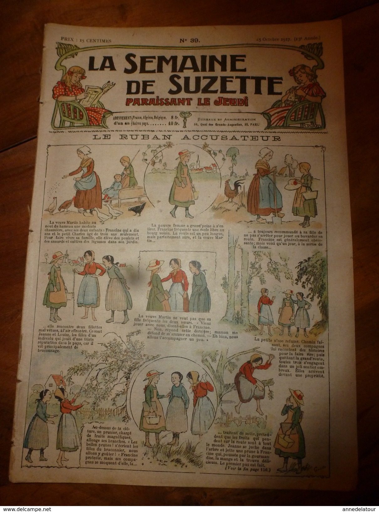 1917 Le Ruban Accusateur; Pour S'amuser Les Jours De Pluie Avec L'EIDOSCOPE; Etc; Etc (LSDS) - La Semaine De Suzette