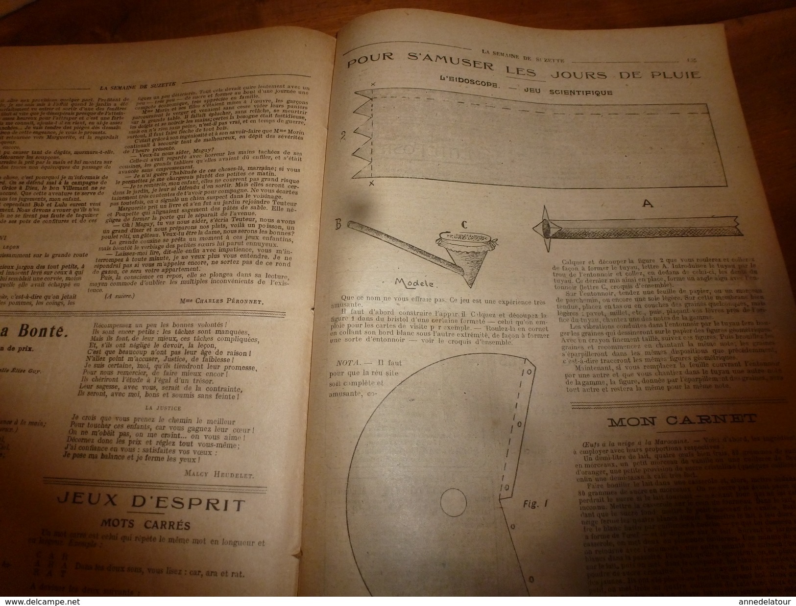 1917 Le Ruban Accusateur; Pour S'amuser Les Jours De Pluie Avec L'EIDOSCOPE; Etc; Etc (LSDS) - La Semaine De Suzette