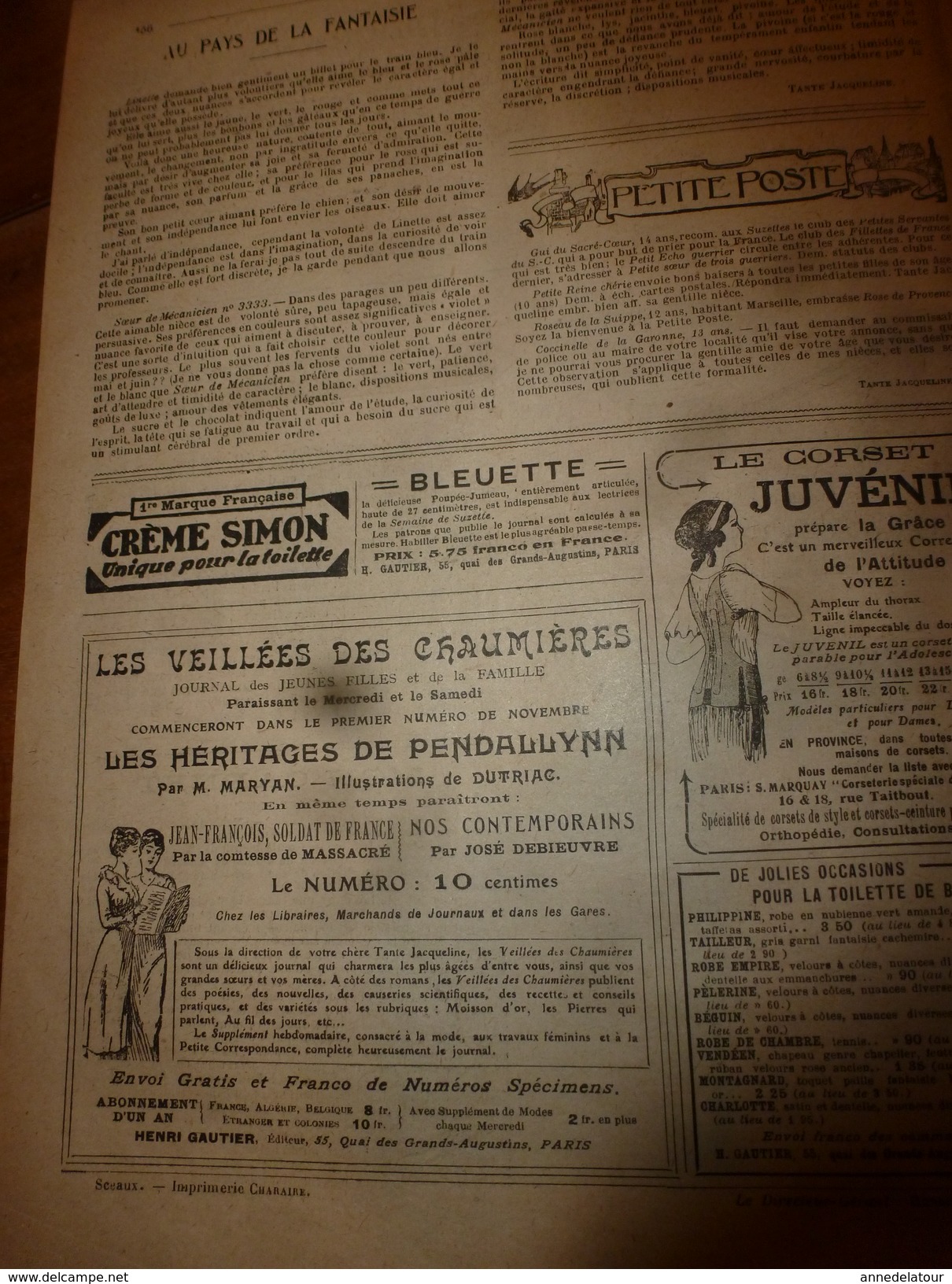 1917 Le Ruban Accusateur; Pour S'amuser Les Jours De Pluie Avec L'EIDOSCOPE; Etc; Etc (LSDS) - La Semaine De Suzette