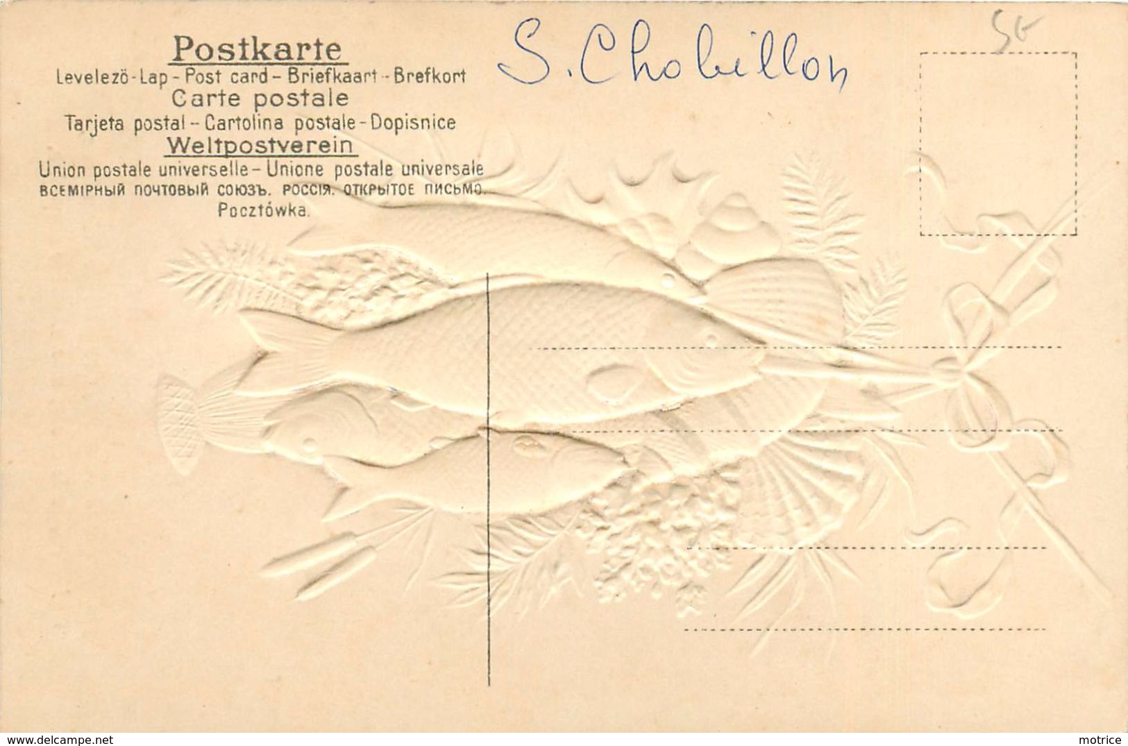 1er AVRIL -   J'ai Préparé Pour Vous Ce Plat De Friandises,carte Gaufée Illustrée. - 1er Avril - Poisson D'avril