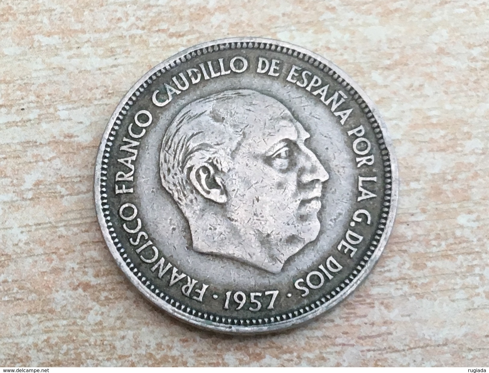 1957 (59) Spain Espana 25 Pesetas Coin - VF Very Fine - 25 Pesetas