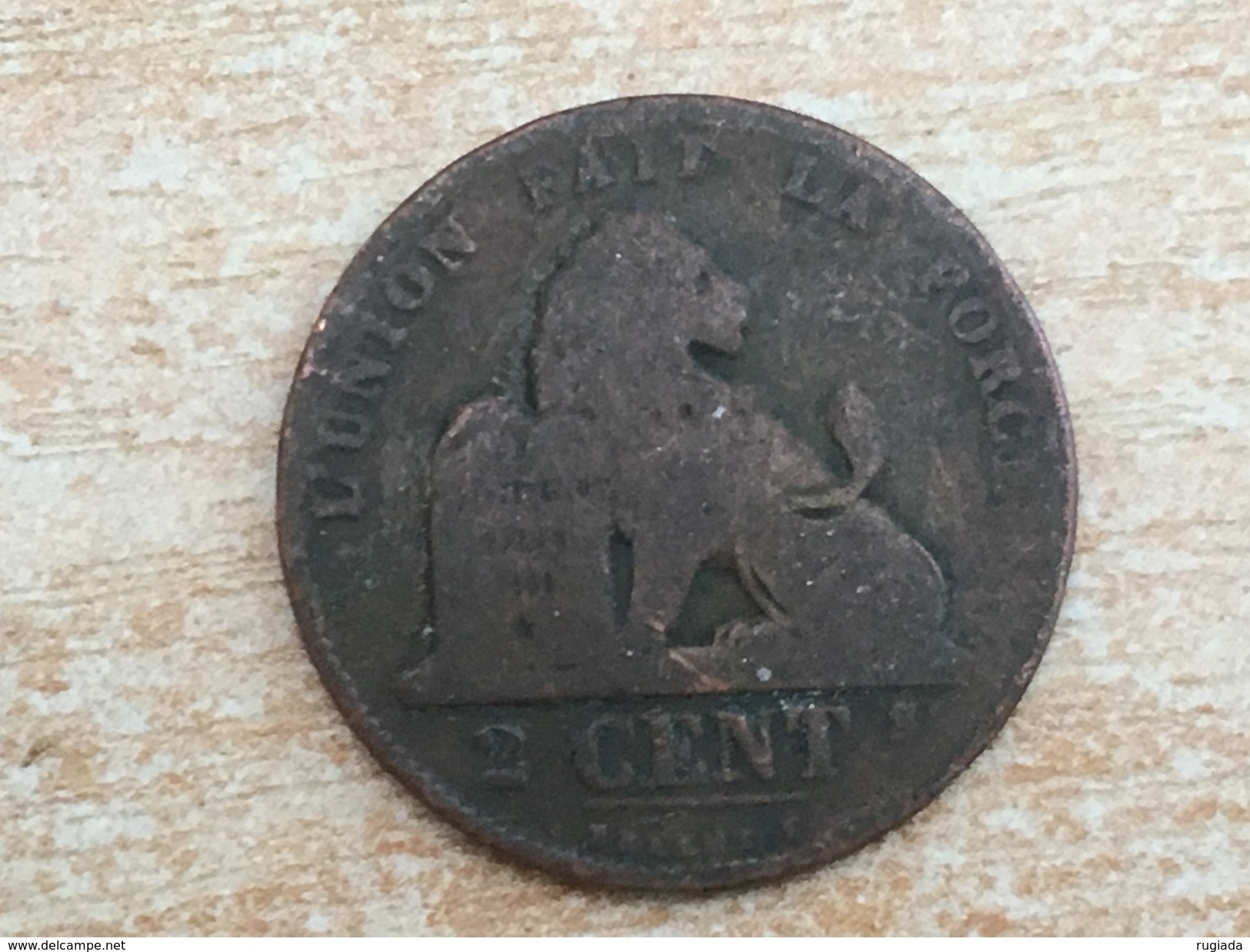1870 Belgium 2 Deux Cents - F Fine Worn - 2 Cents