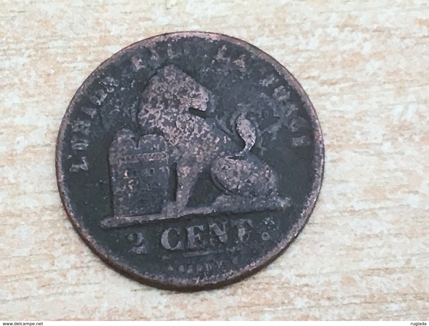 1836 Belgium 2 Deux Cents - F Fine Worn - 2 Cents