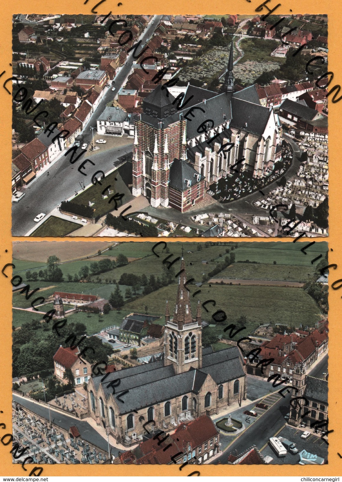 2 Cp - Geel - Luchtopname - St Pieterskerk - Saint Dymphna Kerk - Vue Aérienne - CIM - Geel