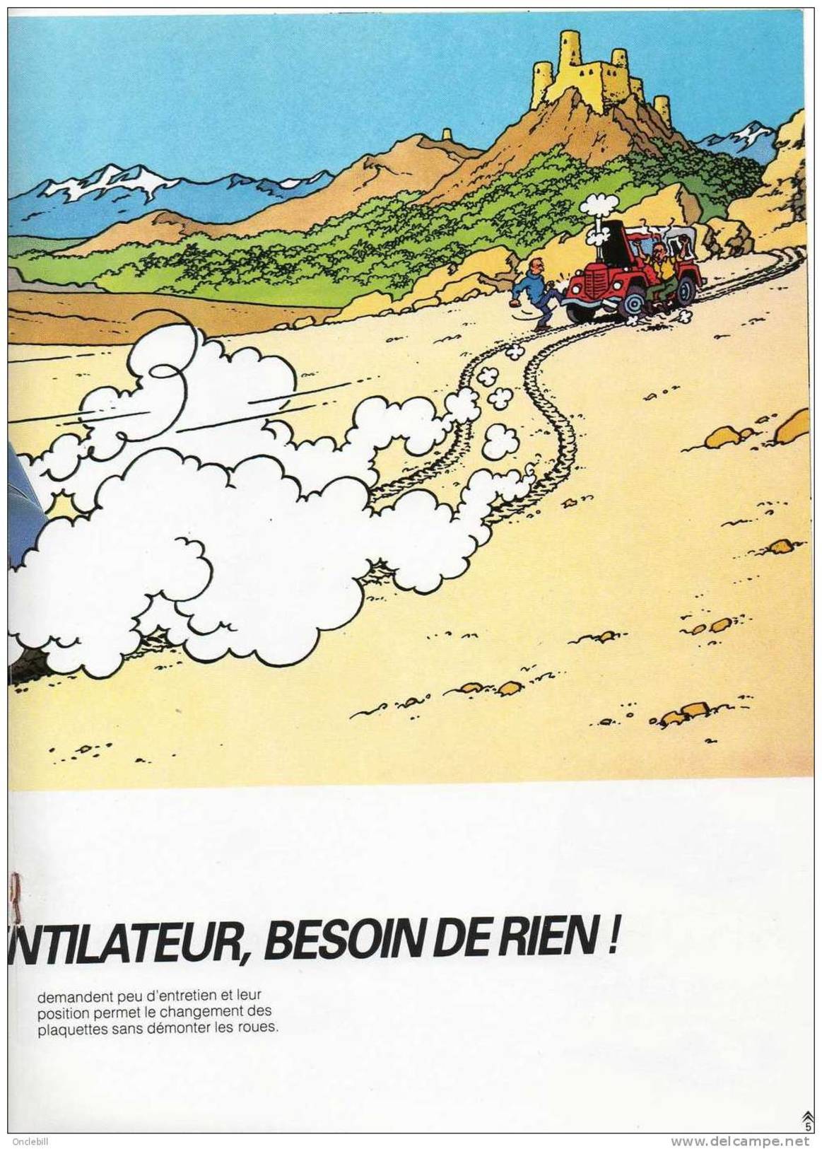 TINTIN Les Aventures De La 2 CV Brochure Publicitaire Citroen 8 Pages 1985 Publicité 2CV Format 21x27 état Superbe - Tim Und Struppi