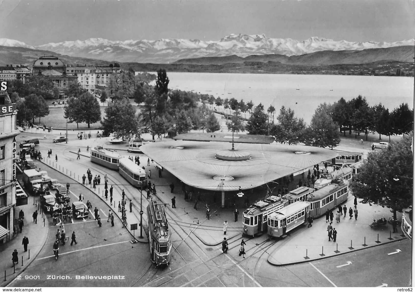 ZÜRICH → Bellevueplatz Mit Unzähligen Trams Anno 1965 - Zürich