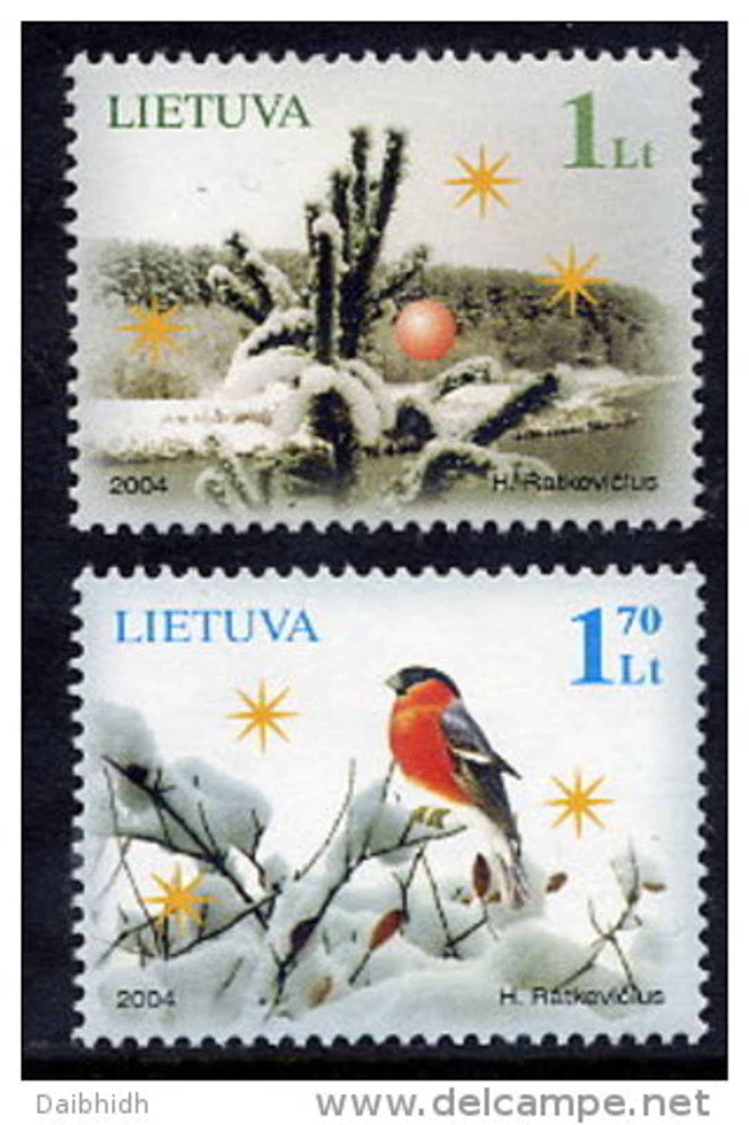 LITHUANIA 2004 Christmas  Set Of 2  MNH / **.  Michel 861-62 - Lithuania