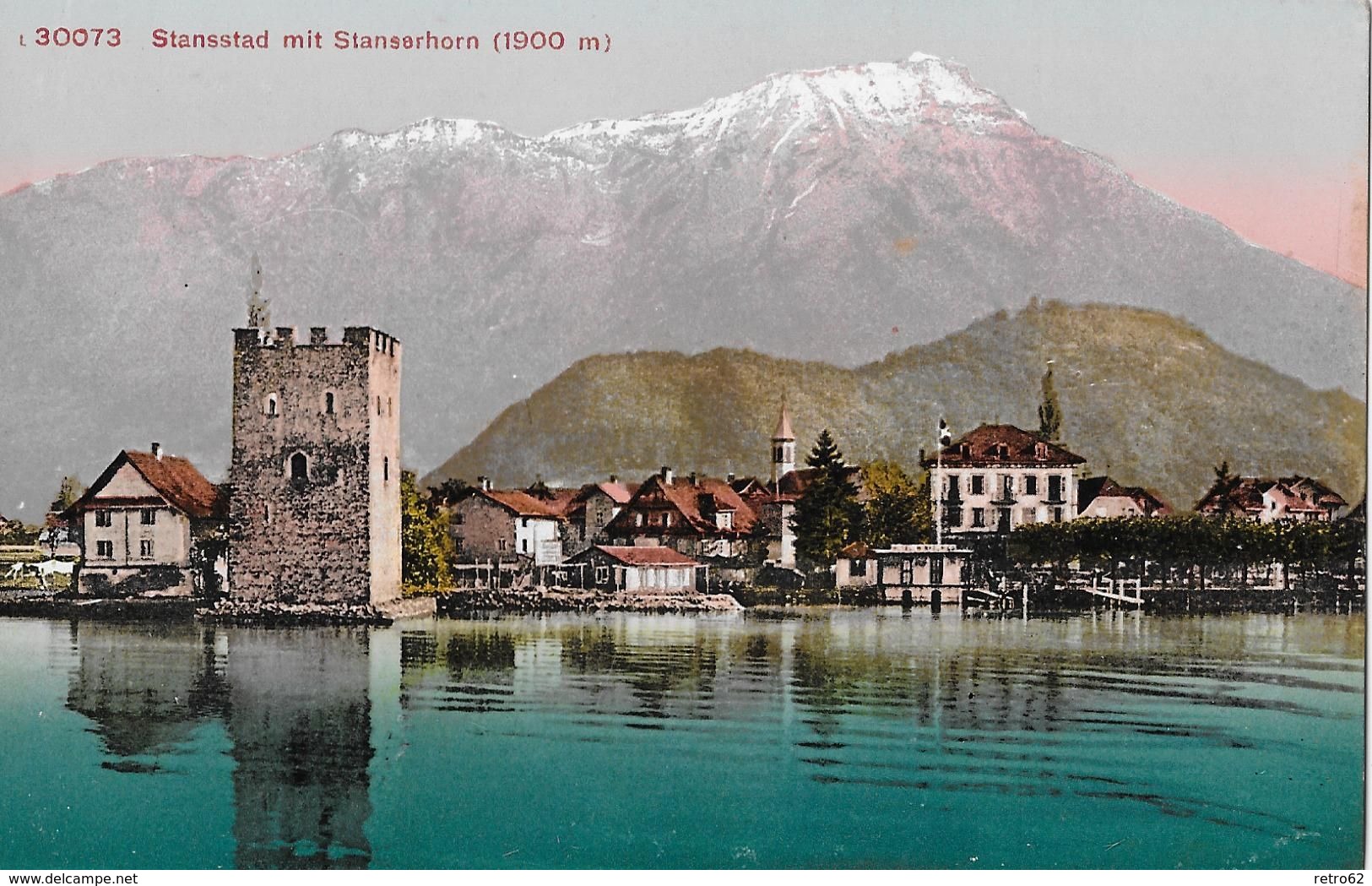 STANSSTAD - Schnitzturm Mit Dem Stanserhorn, Ca.1910 - Stans