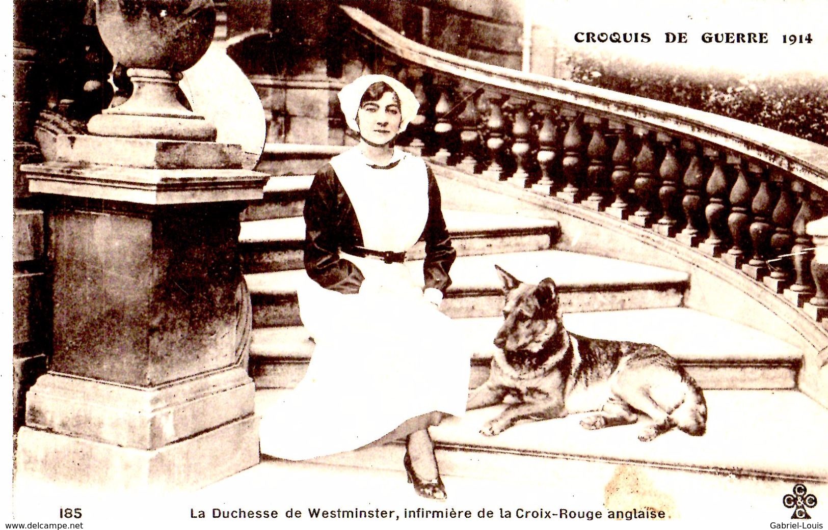 La Duchesse De WESTMINSTER Infirmière De La Croix Rouge Anglaise - Berger Allemand - Chien - Guerre De 1914-1918 - Croix-Rouge