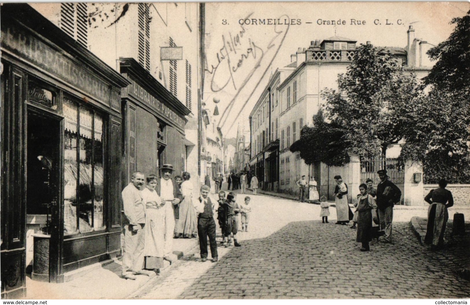 1 CPA   Cormeilles  Grande Rue  Anno 1905 - Autres & Non Classés