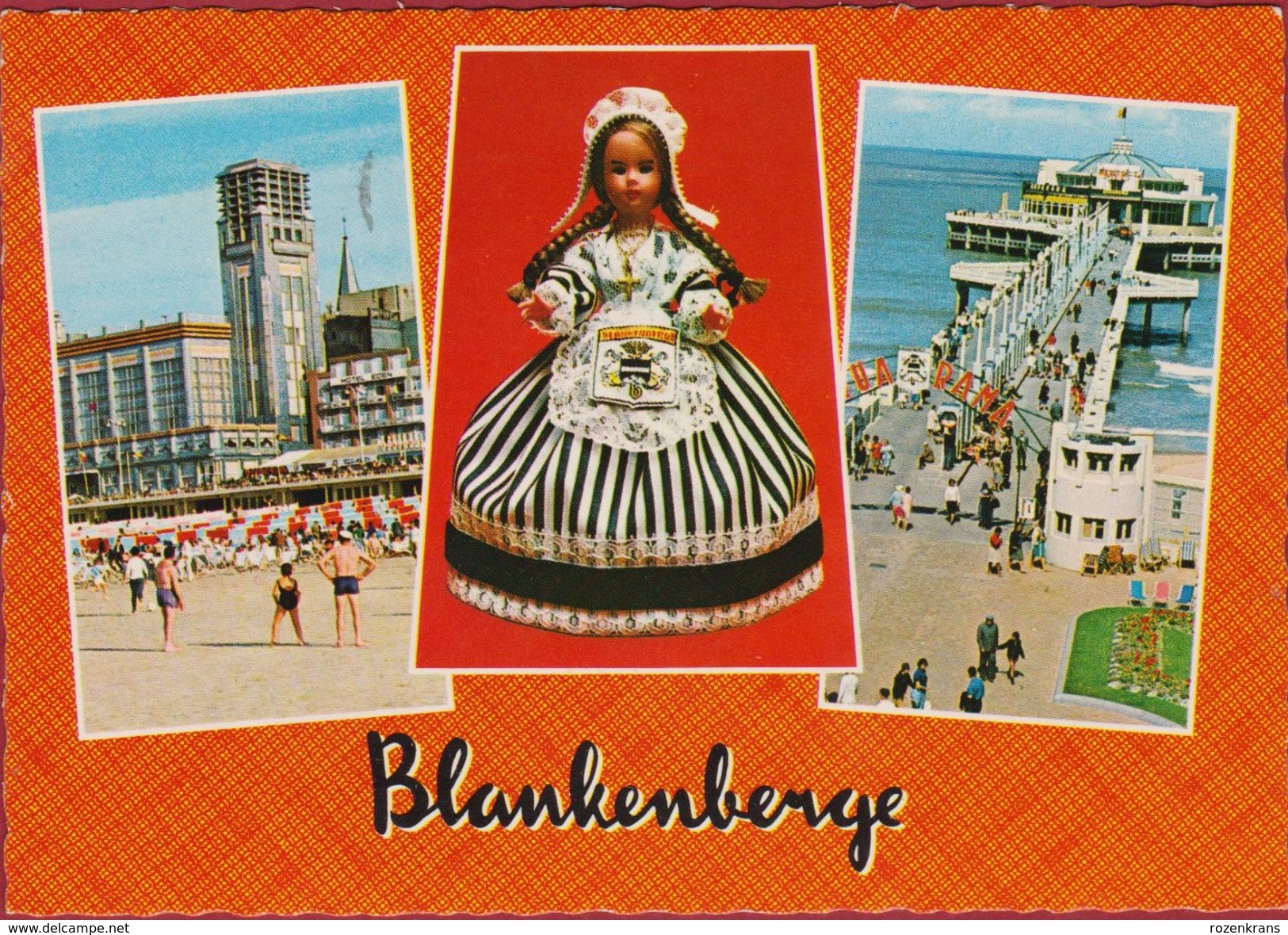 Blankenberge Grote Kaart Poppetje Poupée Doll Puppe 1970 - Blankenberge