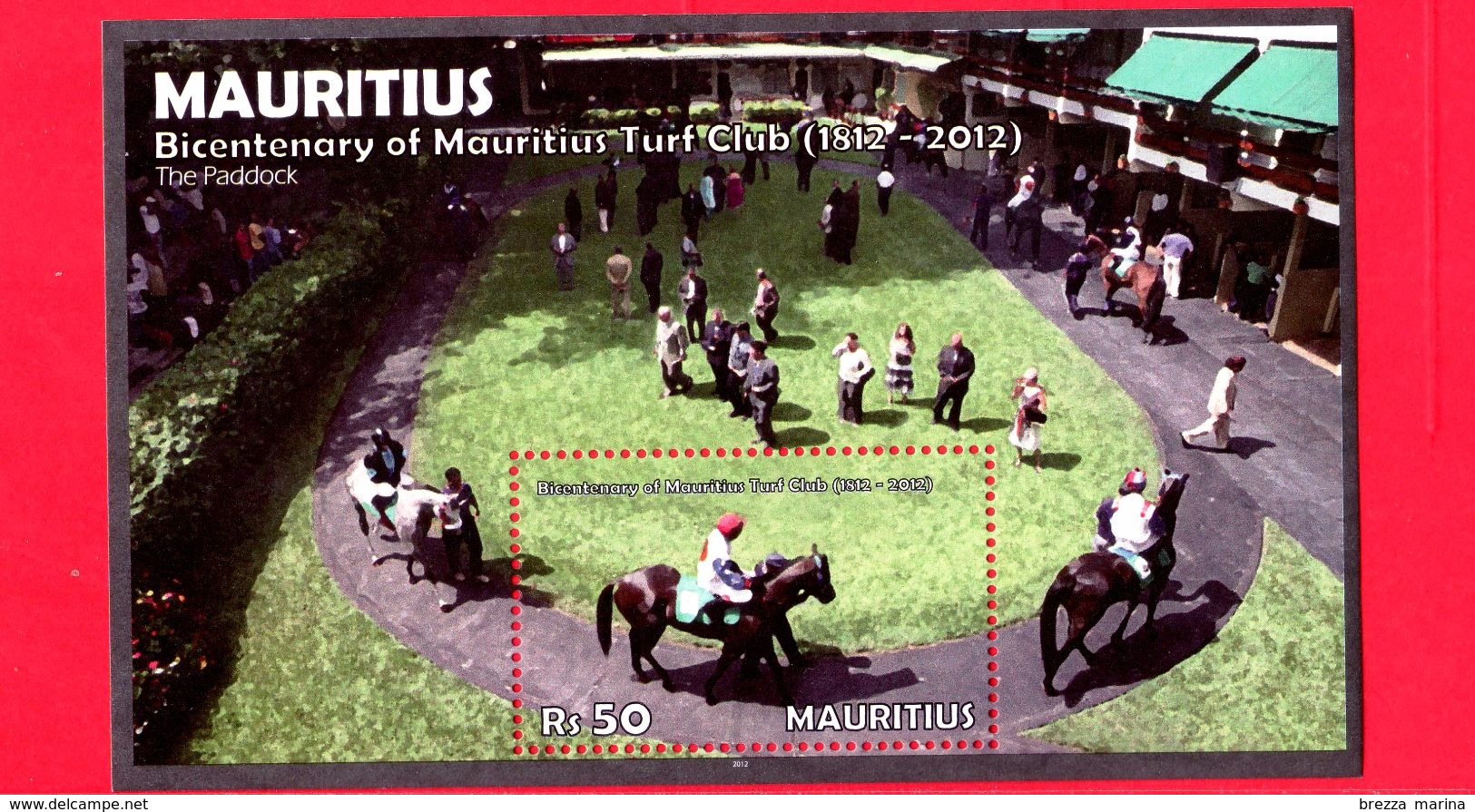 Nuovo - MNH - MAURITIUS - 2012 - 200 Anni Del Club Turf Delle Mauritius - Foglietto - 50 - Mauritius (1968-...)