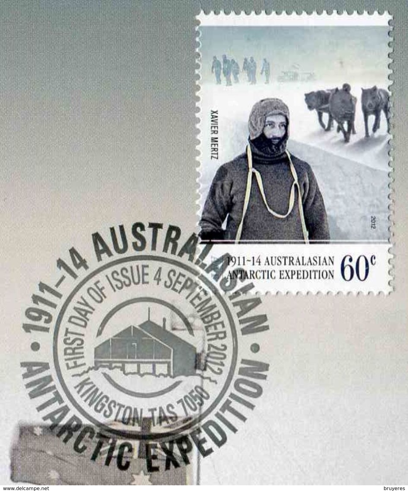 Entier Postal De 2012 Sur CP Avec Timbre "Centenaire Expédition En Antarctique - Xavier Mertz" - Oblit. PJ 4 Sept 2012" - Tarjetas – Máxima