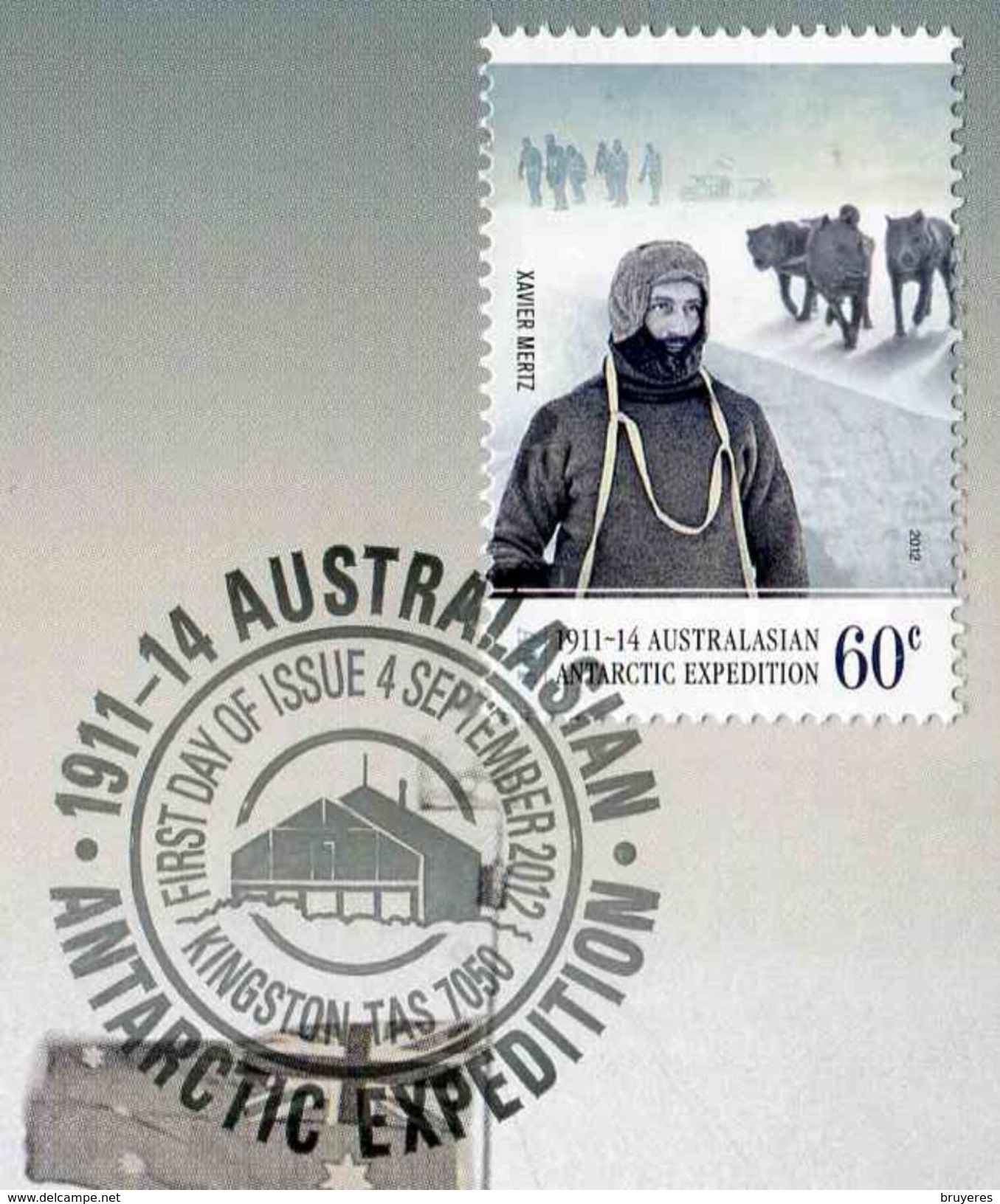 Entier Postal De 2012 Sur CP Avec Timbre "Centenaire Expédition En Antarctique - Xavier Mertz" - Oblit. PJ 4 Sept 2012" - Maximumkarten
